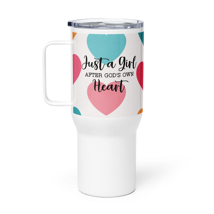 Christian Coffee Mug Travel Cup Girl After God's Own Heart 25 oz Travel Mug   