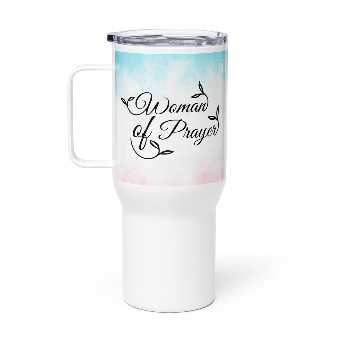 Woman of Prayer Cloud 25 oz Travel Mug with Handle Travel Mug   