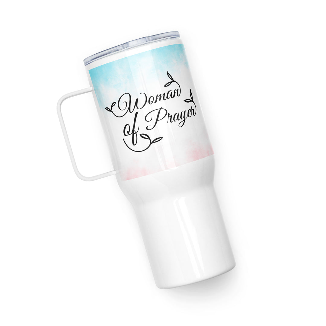 Woman of Prayer Cloud 25 oz Travel Mug with Handle Travel Mug   