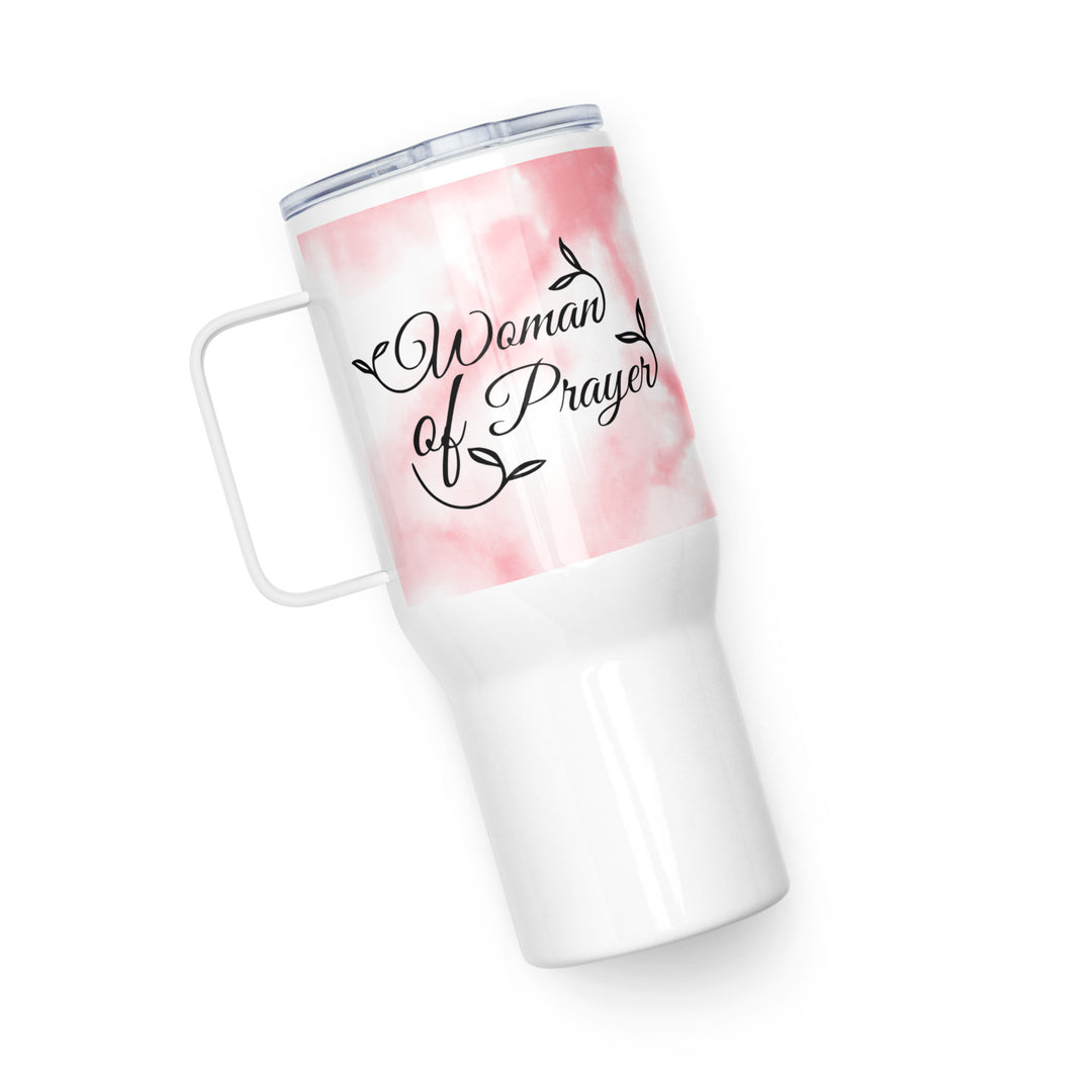 Woman of Prayer Pink Cloud 25 oz Travel Mug with Handle Travel Mug   