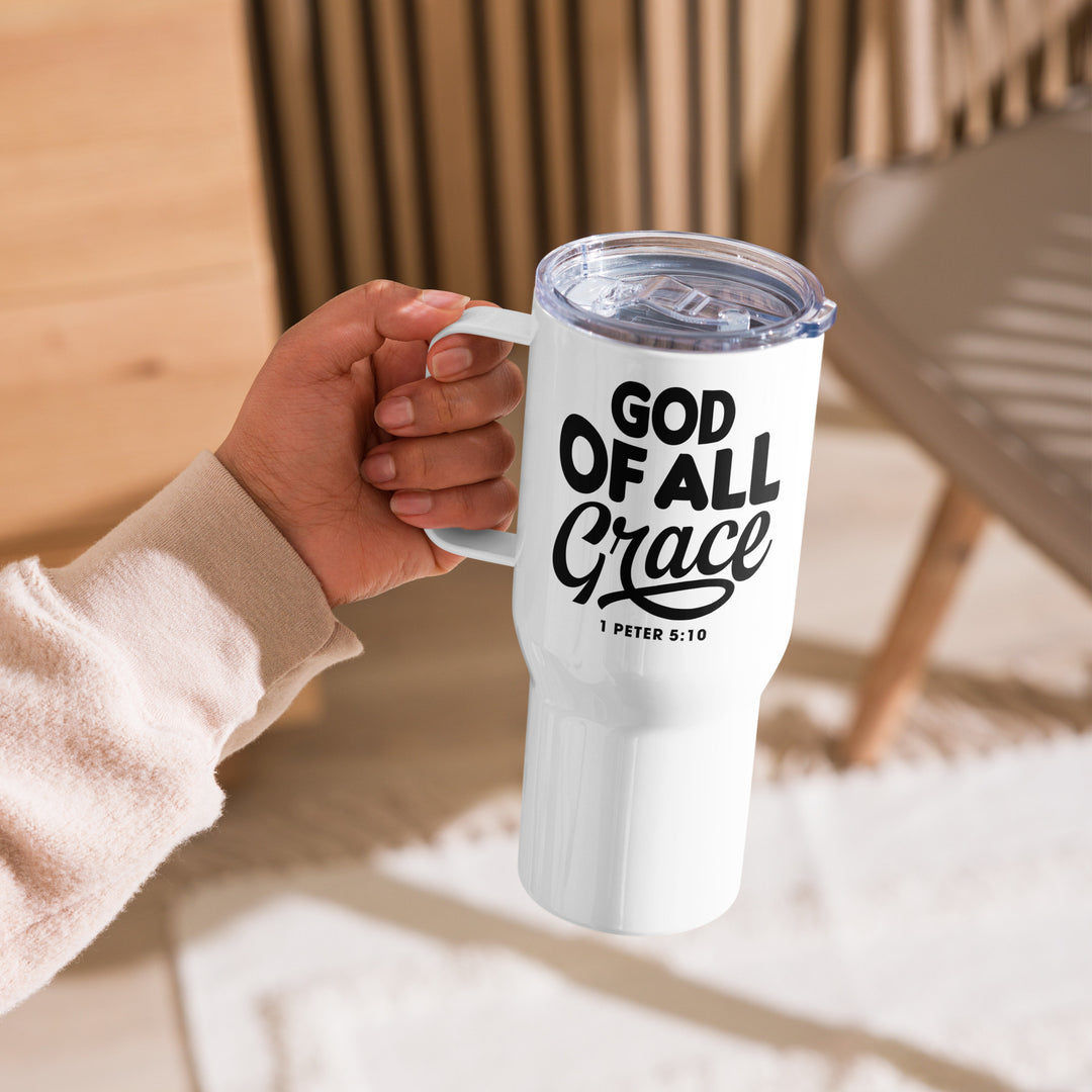 Christian Coffee Mug Travel Cup God of All Grace 25 oz Travel Mug   