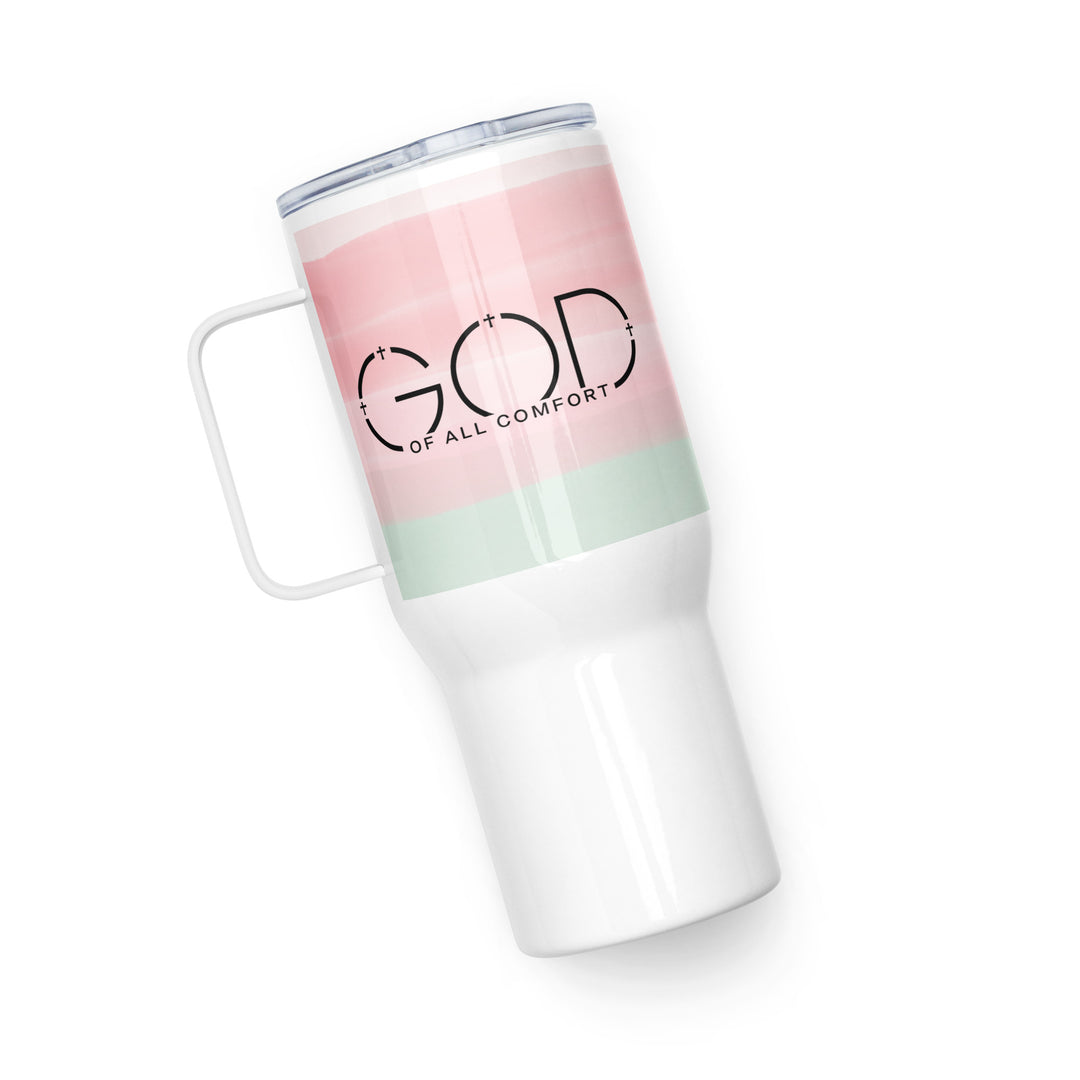 Christian Coffee Mug Travel Cup God of All Comfort 25 oz Travel Mug   