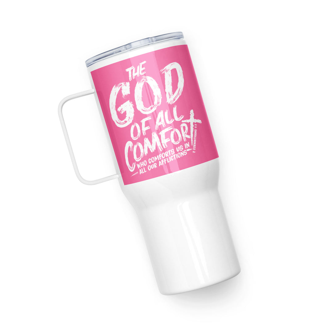 Christian Coffee Mug Travel Cup God of All Comfort 25 oz Travel Mug   