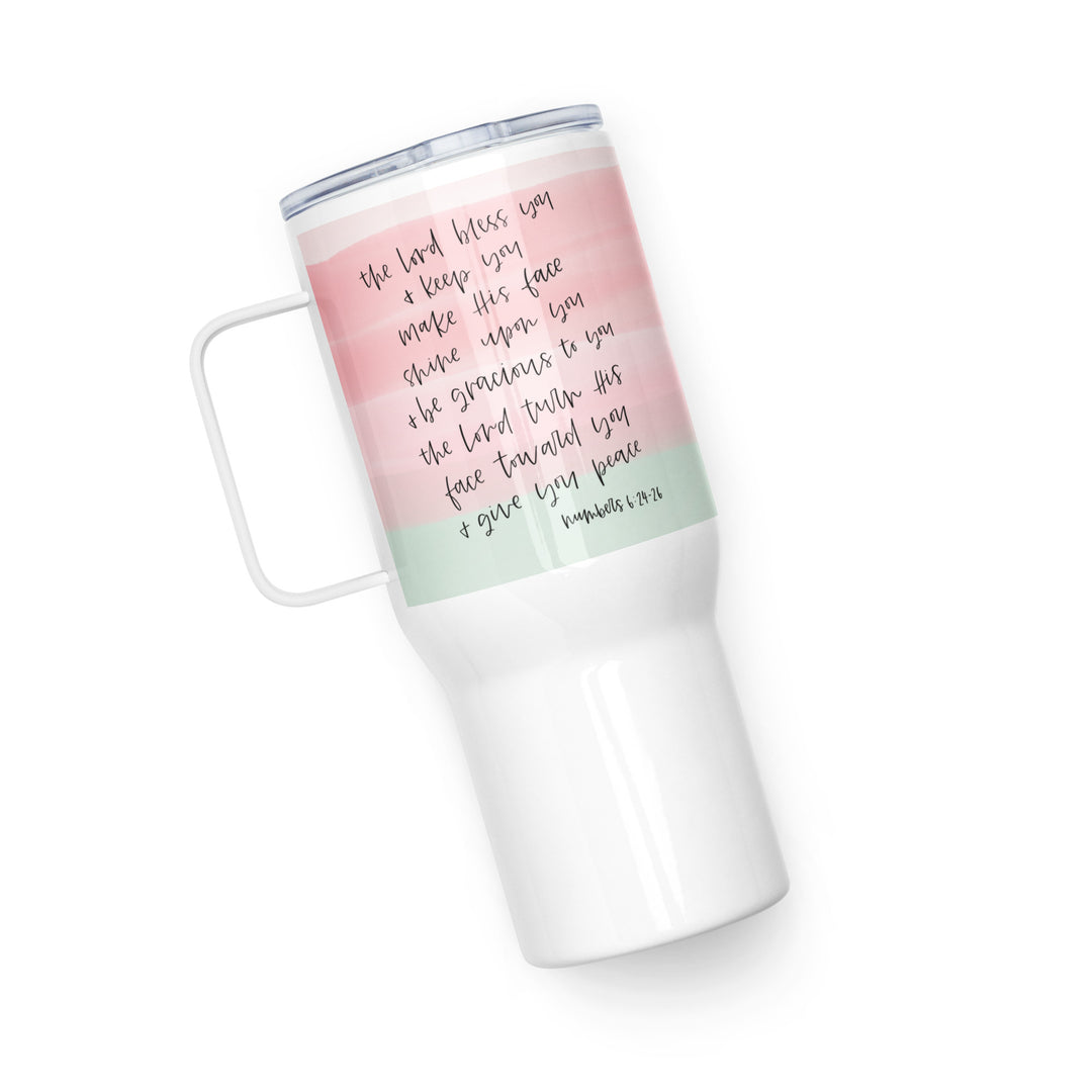 Bless and Keep 25 oz Travel Mug with Handle Travel Mug   