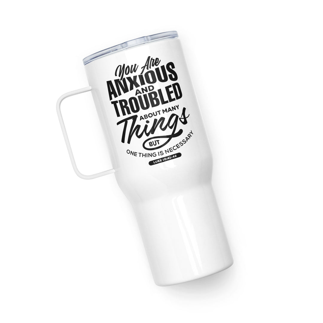 Anxious And Troubled 25 oz Travel Mug with Handle Travel Mug   