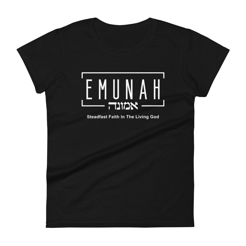 Emunah Steadfast Faith Women's Tee Women's Tee Black S 