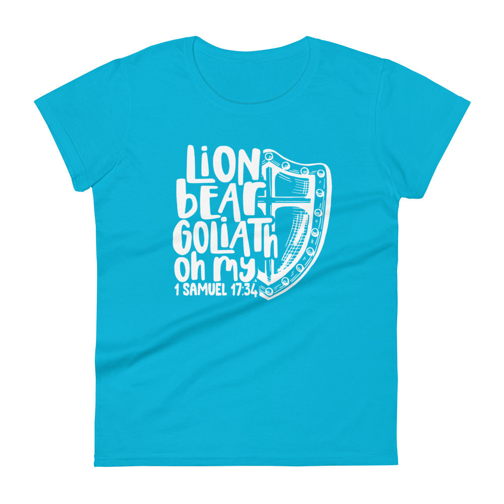 Lion Bear Goliath Oh My Women's Tee Women's Tee Caribbean Blue S 