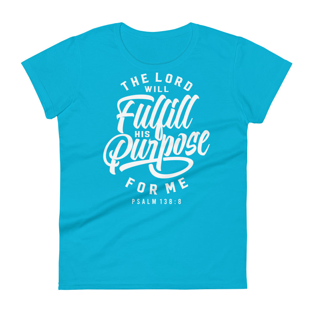 Fulfill His Purpose Women's Tee Women's Tee Caribbean Blue S 