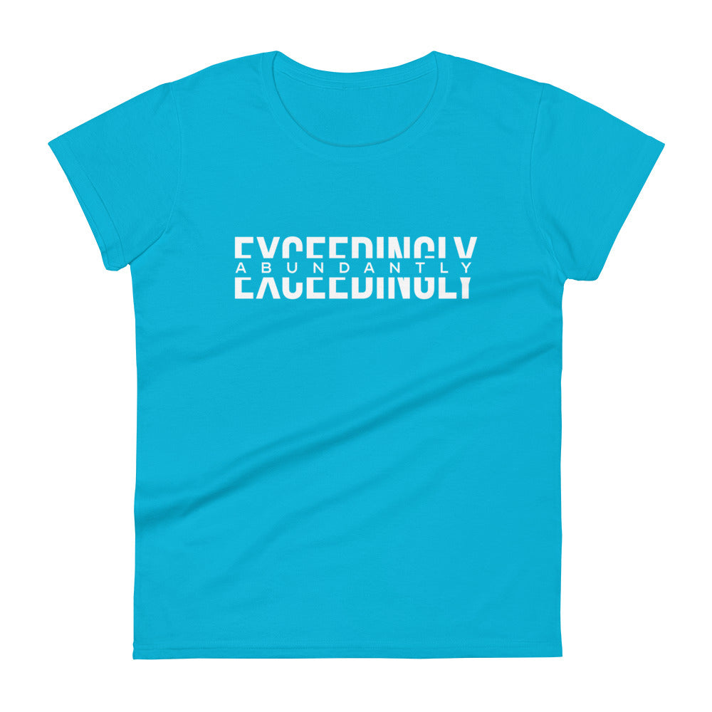 Exceedingly Abundantly Women's Tee Women's Tee Caribbean Blue S 