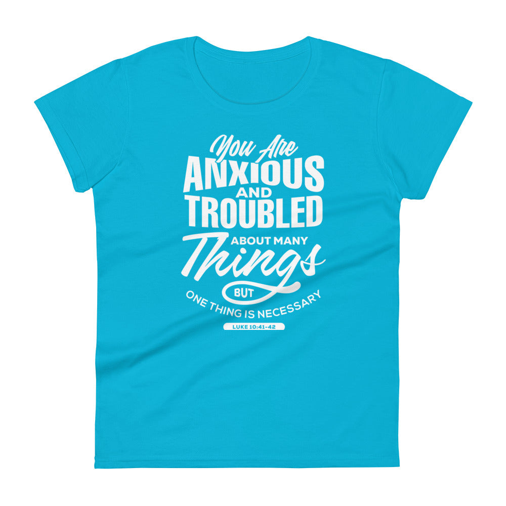 Anxious And Troubled Women's Tee Women's Tee Caribbean Blue S 