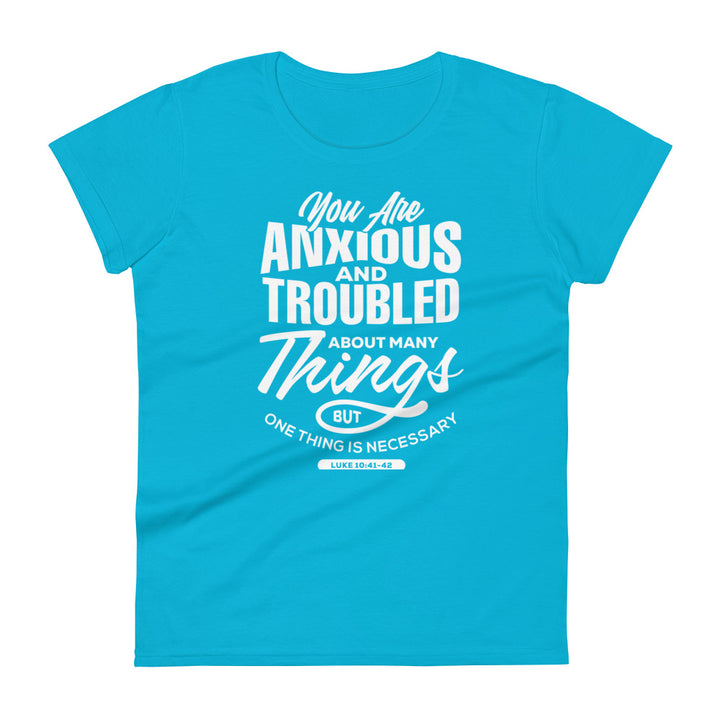 Anxious And Troubled Women's Tee Women's Tee Caribbean Blue S 