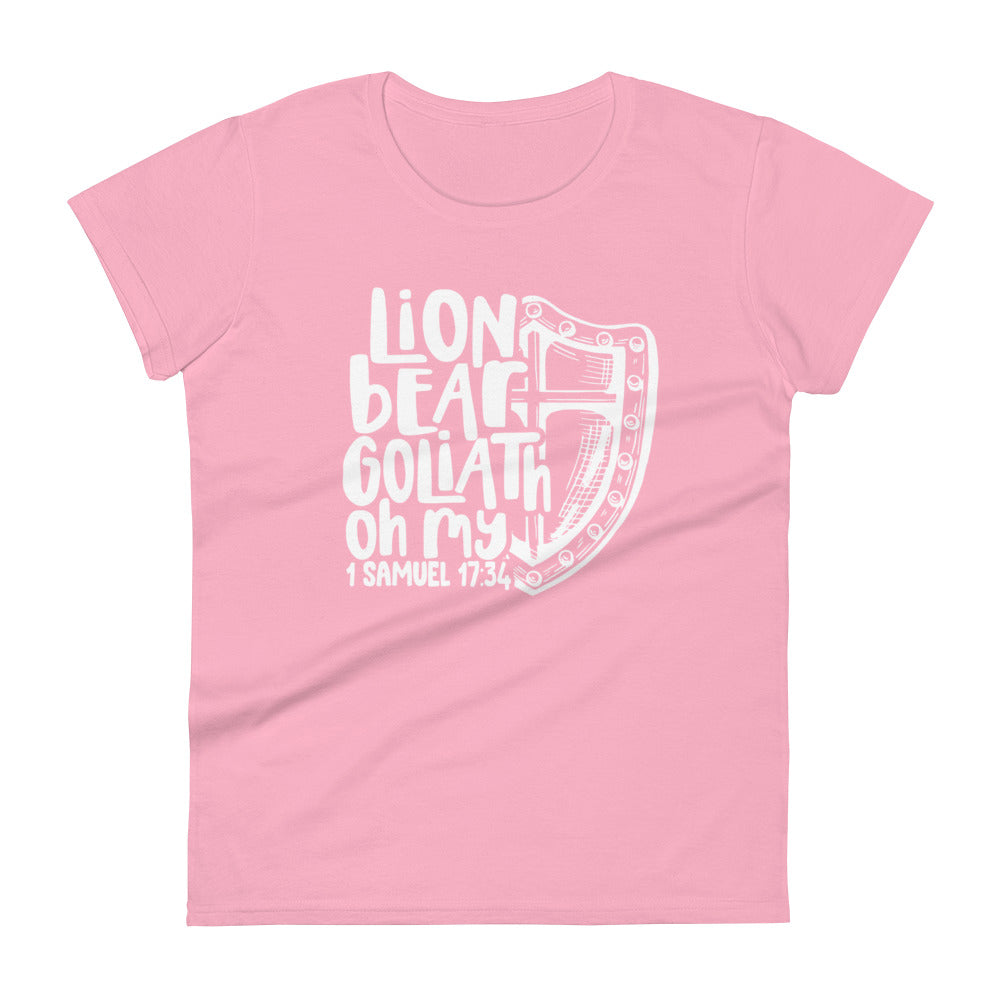 Lion Bear Goliath Oh My Women's Tee Women's Tee Charity Pink S 