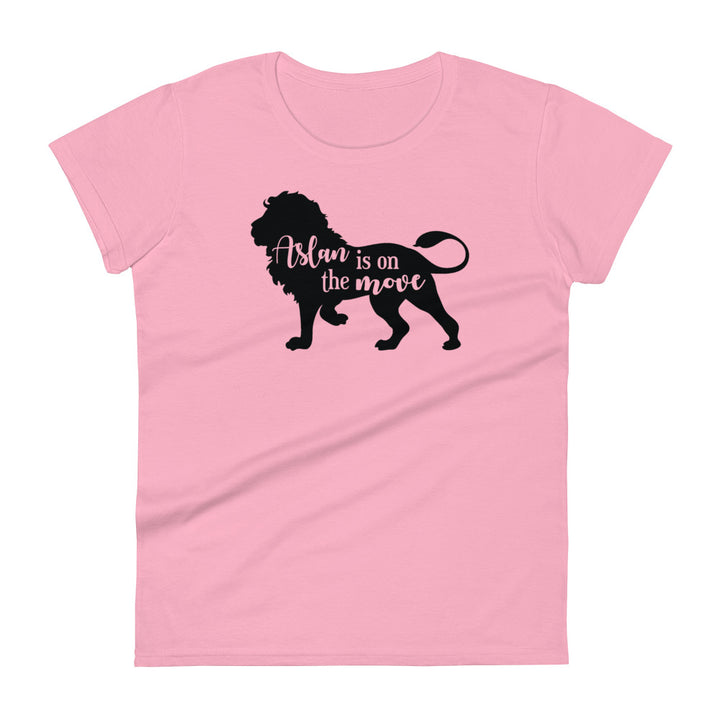 Aslan Is On The Move Women's Tee Women's Tee Charity Pink S 