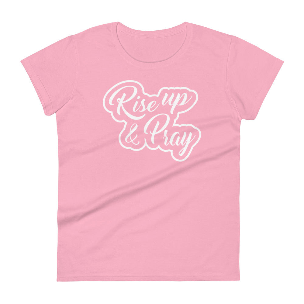 Rise Up & Pray Women's Tee Women's Tee Charity Pink S 