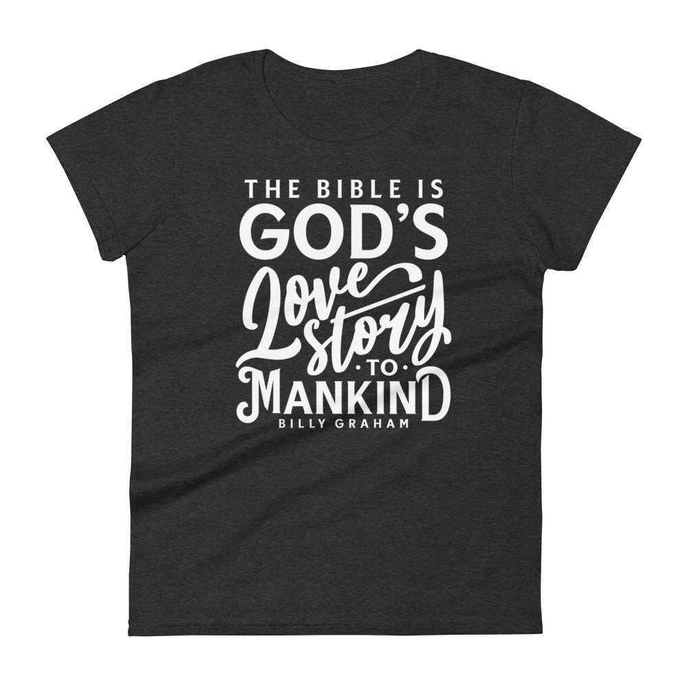 God's Love Story Women's Tee Women's Tee Heather Dark Grey S 