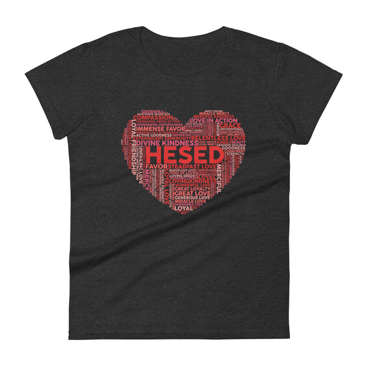 Hesed Heart Women's Tee Women's Tee Heather Dark Grey S 