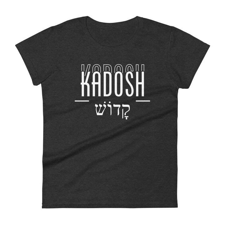 Kadosh Hebrew Script Women's Tee Women's Tee Heather Dark Grey S 