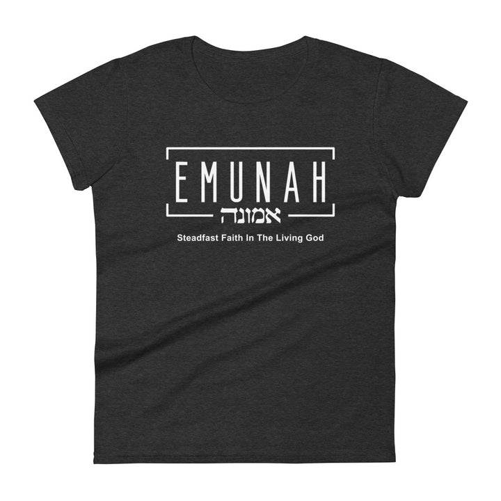 Emunah Steadfast Faith Women's Tee Women's Tee Heather Dark Grey S 