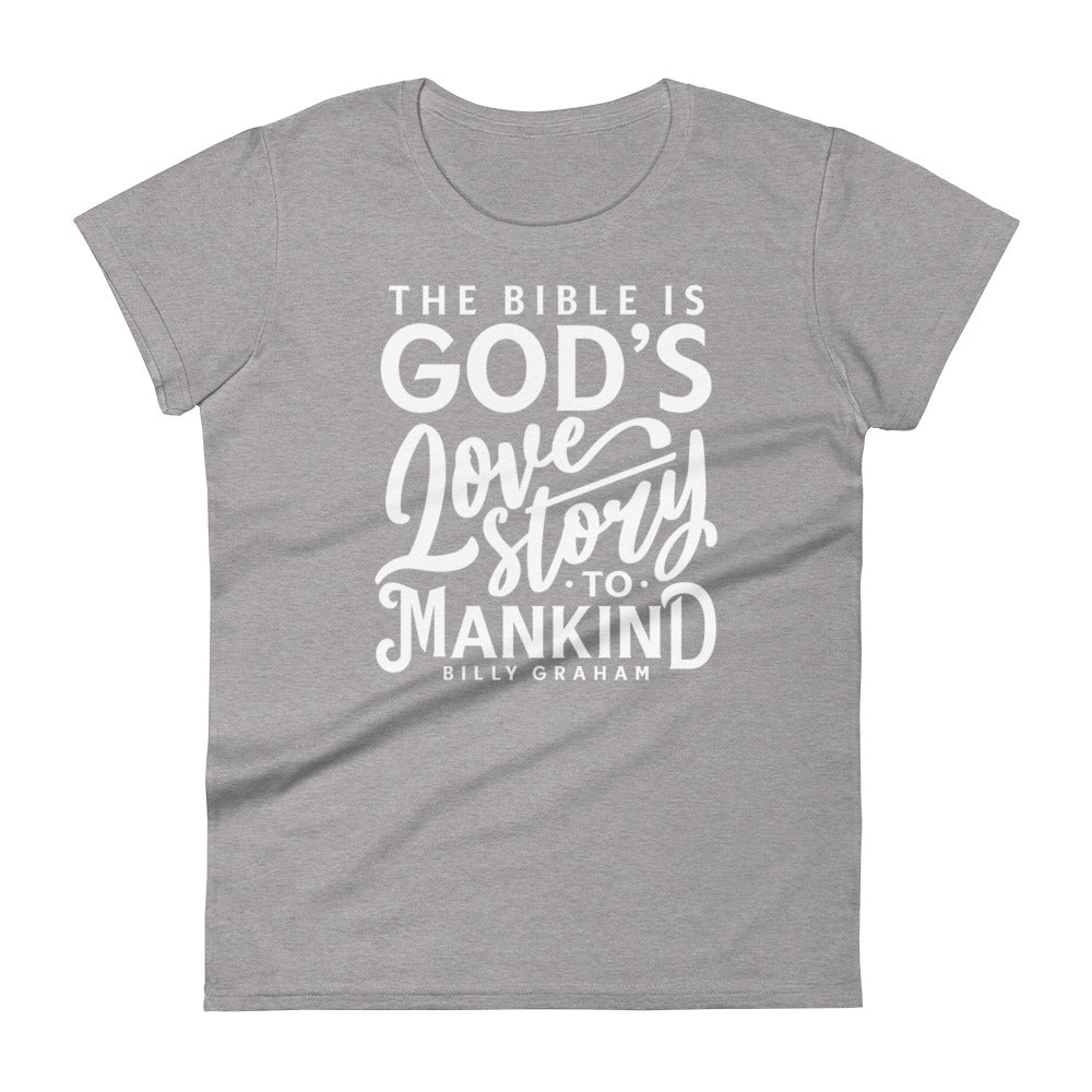 God's Love Story Women's Tee Women's Tee Heather Grey S 