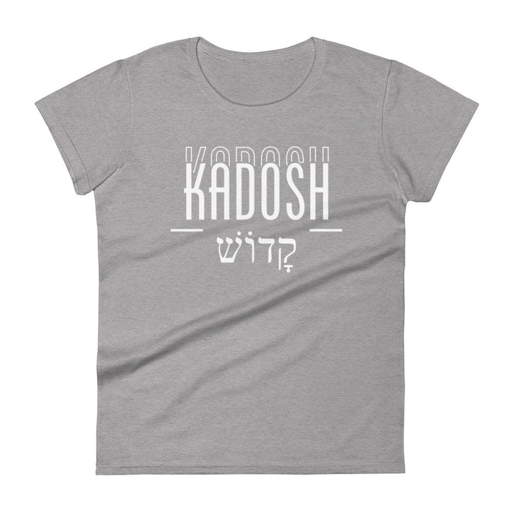 Kadosh Hebrew Script Women's Tee Women's Tee Heather Grey S 