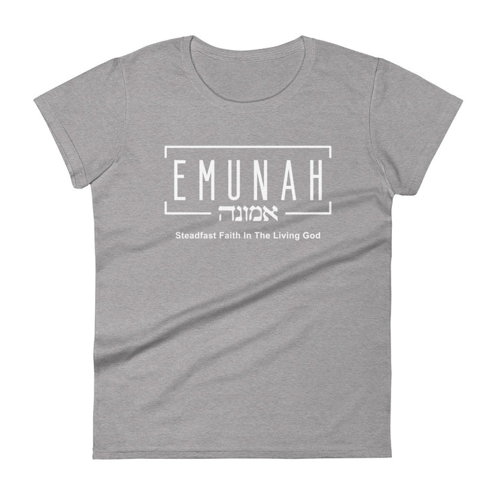 Emunah Steadfast Faith Women's Tee Women's Tee Heather Grey S 