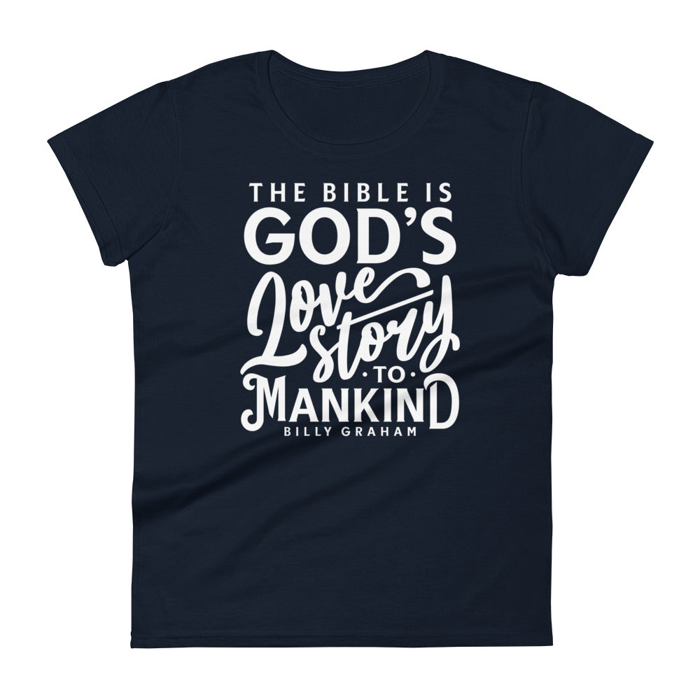 God's Love Story Women's Tee Women's Tee Navy S 