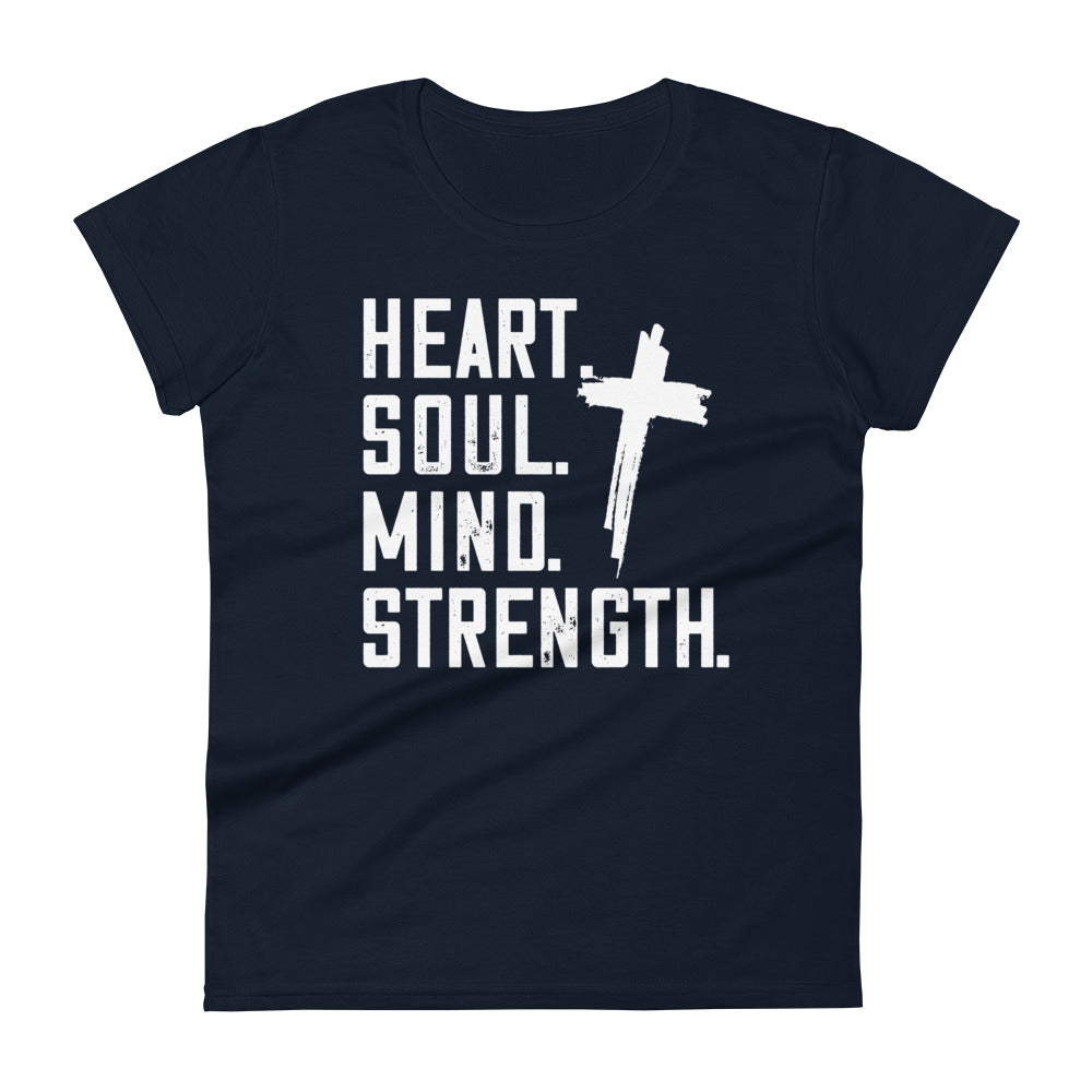 Heart Soul Mind Strength Women's Tee Women's Tee Navy S 