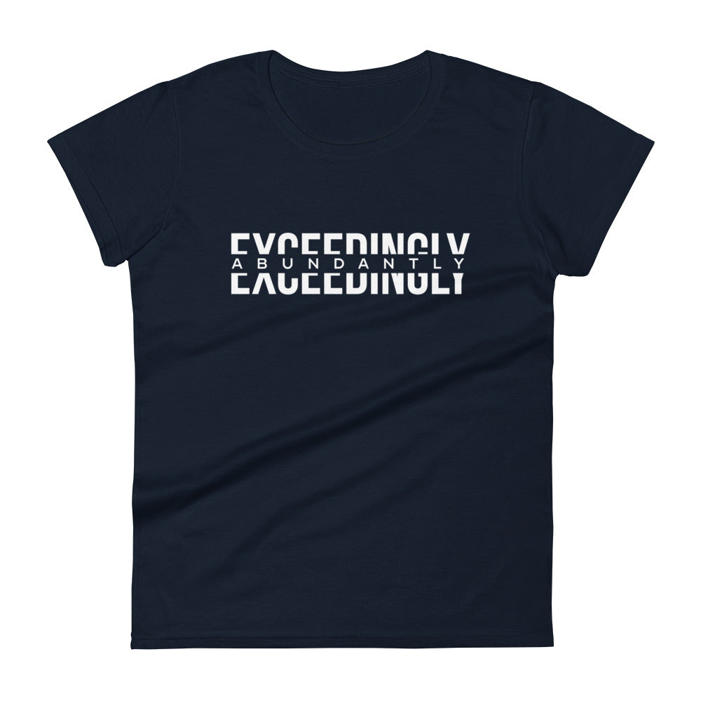 Exceedingly Abundantly Women's Tee Women's Tee Navy S 