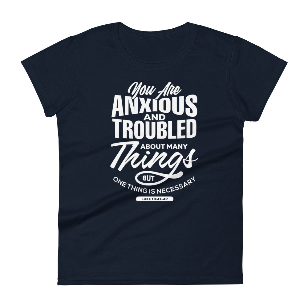 Anxious And Troubled Women's Tee Women's Tee Navy S 