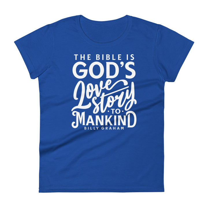 God's Love Story Women's Tee Women's Tee Royal Blue S 