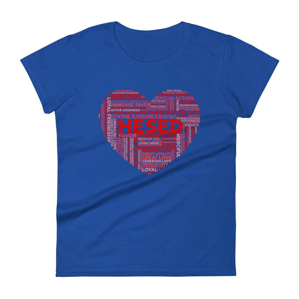 Hesed Heart Women's Tee Women's Tee Royal Blue S 