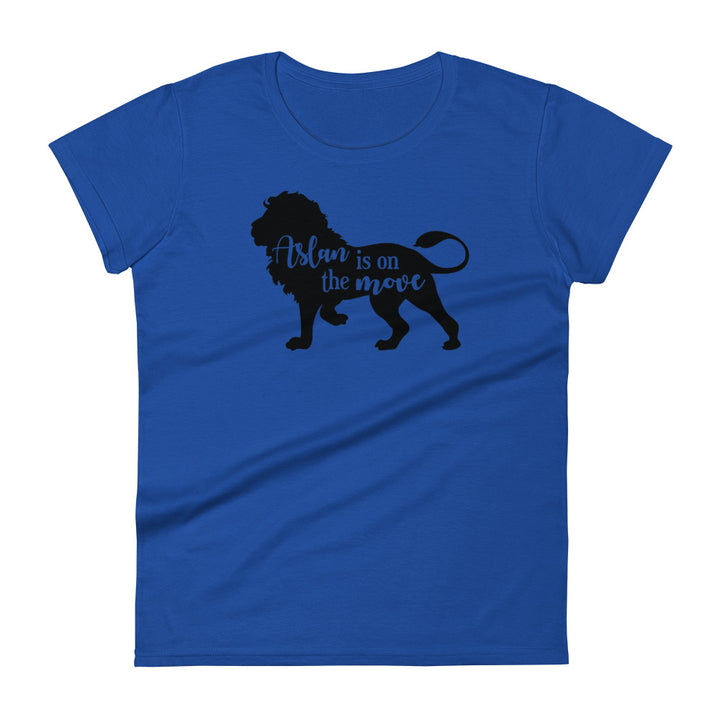 Aslan Is On The Move Women's Tee Women's Tee Royal Blue S 