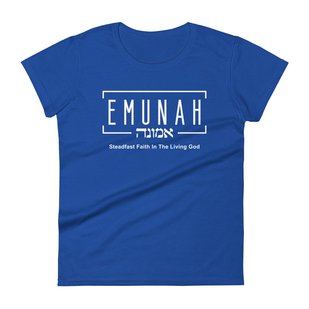 Emunah Steadfast Faith Women's Tee Women's Tee Royal Blue S 