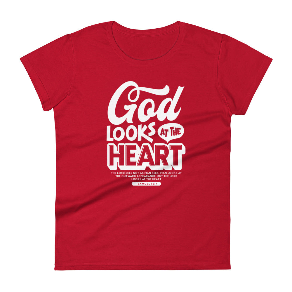 God Looks At Heart Women's Tee Women's Tee True Red S 